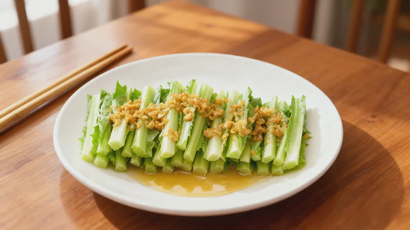 Garlic Romaine Lettuce: Crisp and Vibrant 3-Minute Home-style Stir-fry