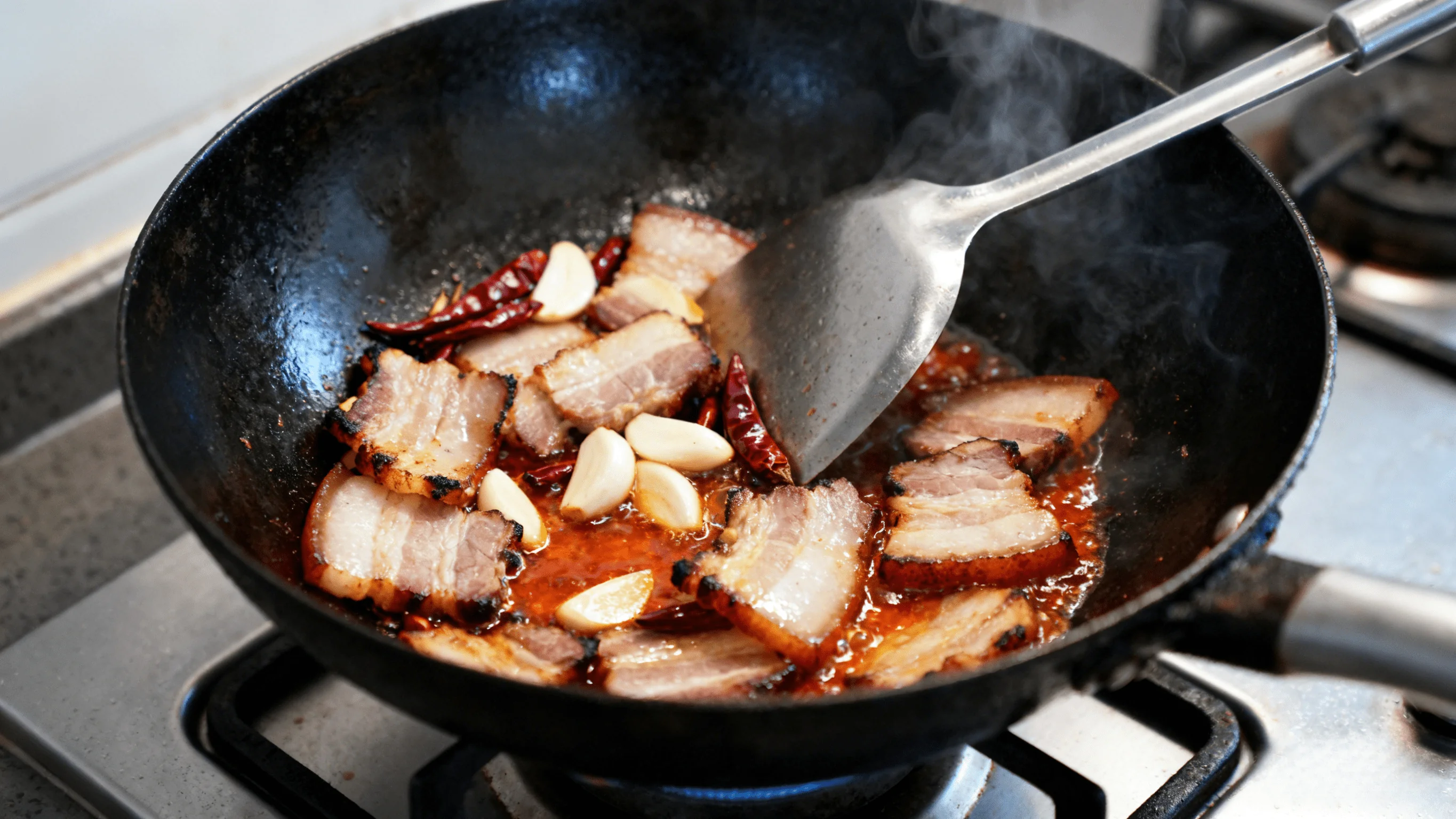 Stir-frying Pork and Aromatics