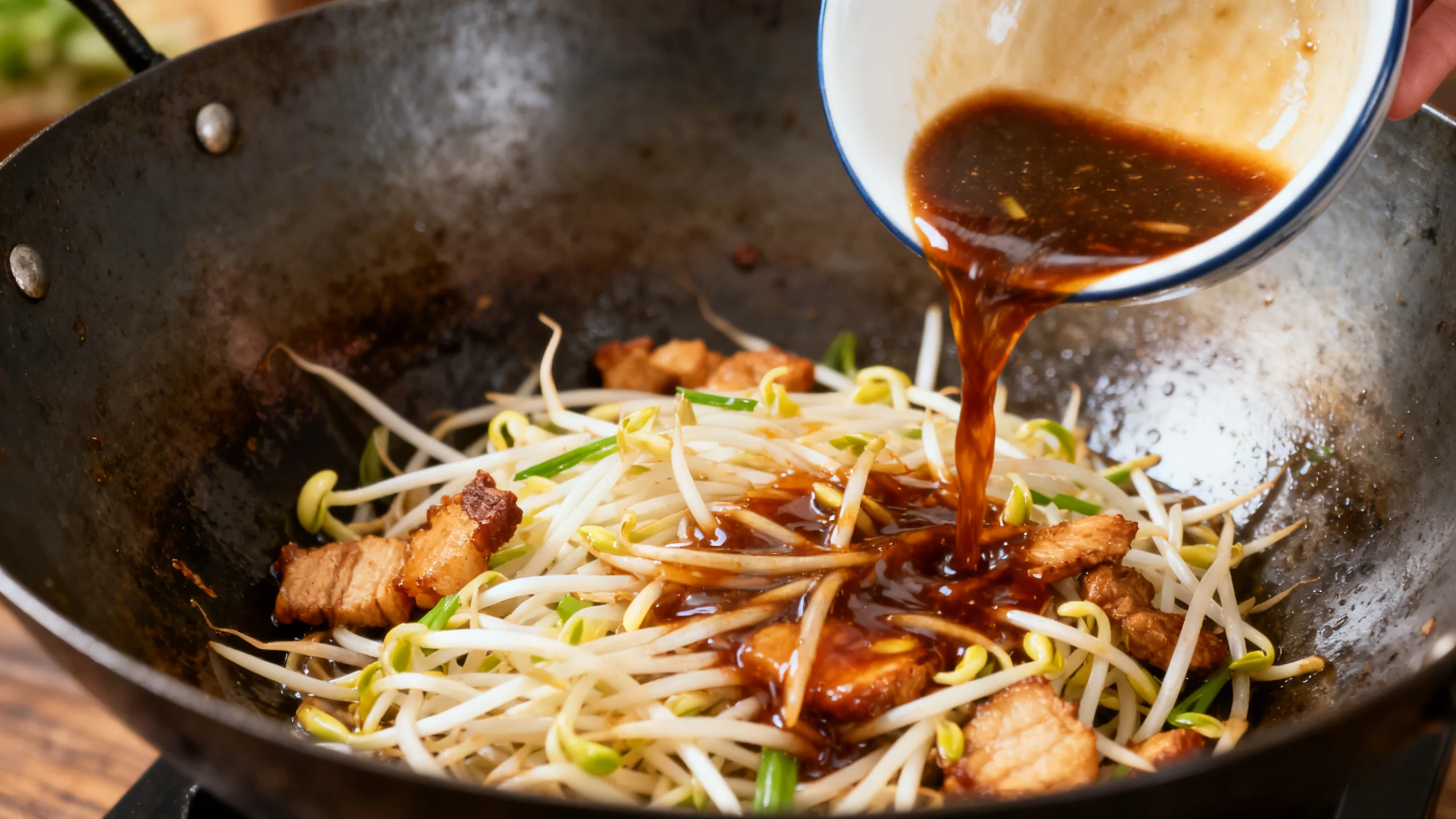 Pouring Sauce